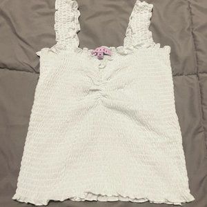 White cropped tank-top. Size: M Brand: Brave Fame